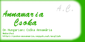 annamaria csoka business card