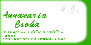 annamaria csoka business card